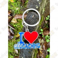 Chaveiro "I Heart Geocaching"